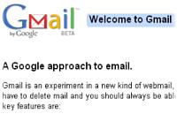 Google のメールサービス Gmail テスト開始