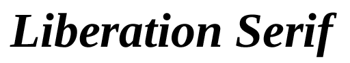 Lliberation Serif Bold Italic